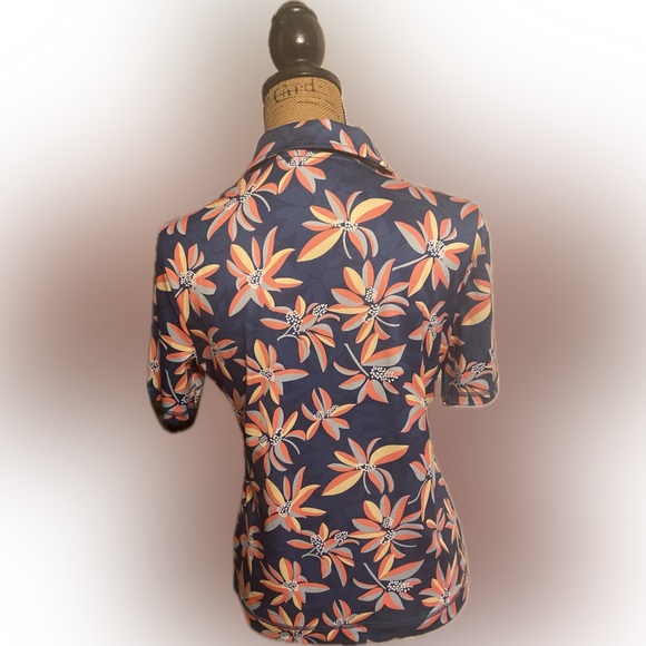 NWT Antigua Sz M Women’s Short Sleeve pull over Golf Polo Shirt - Picture 2 of 6